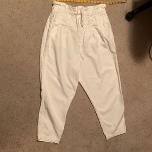 Free People white high waisted pant size L